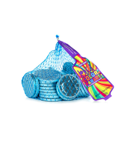 Fort Knox® Color Parade Milk Chocolate Coins: Caribbean Blue