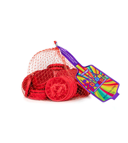 Fort Knox® Color Parade Milk Chocolate Coins: Apple Red