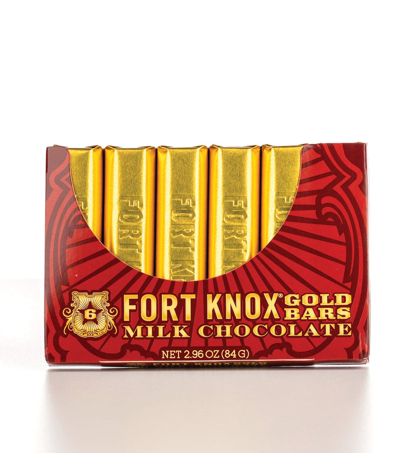 Fort Knox Belgian Milk Chocolate Gold Ingots 1 oz.